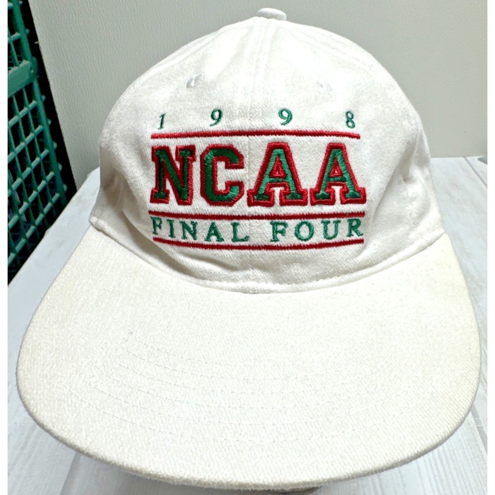 Vintage NCAA Final Four Basketball Hat 1998 College Sports Strapback Cap White
